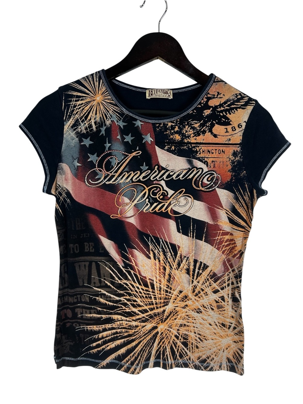 Blue Canyon American Pride Babydoll Graphic Tee Women's Size Medium